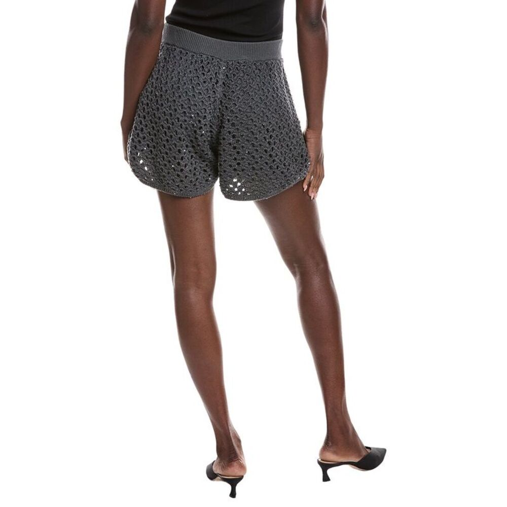Brunello Cucinelli Womens  Crochet Linen & Silk-Blend Short - Picture 3 of 4